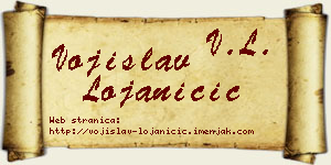 Vojislav Lojaničić vizit kartica